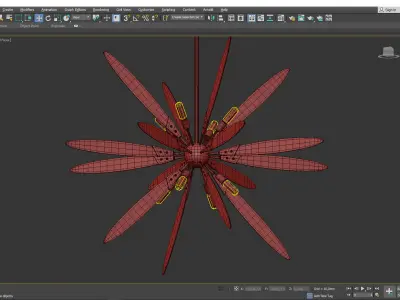 Dragonfly Pendant Light Low-poly 3D model