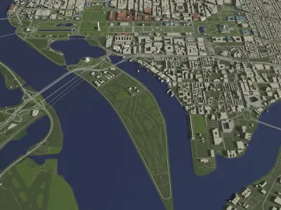 Washington DC USA - city and urban 3D model