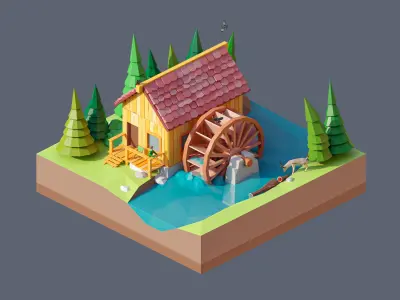 land 10A Low-poly 3D model