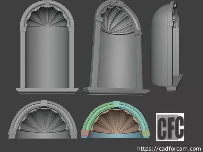 WoodCarving Niche - 3d model for CNC - NicheCFC01 3D model