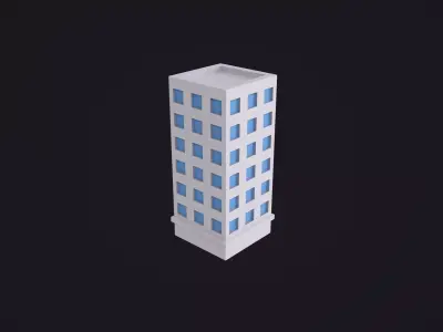 Low Poly Office Building 3D model