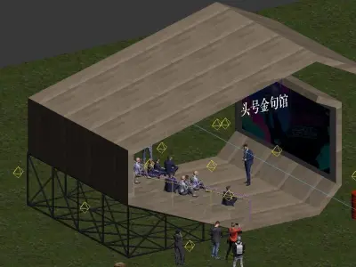 benz workshop outdoor 3D model