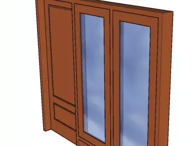 Simple Door and Window 3D model