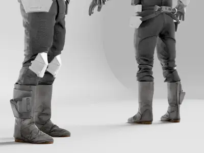 Scout Trooper inspired by Star Wars Battlefront  RIGGED 3D model
