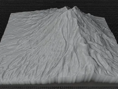 Mount Merbabu 3d Terrain model 3D model