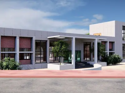 UNIVERSITY CAMPUS SKETCHUP MODEL Low-poly 3D model