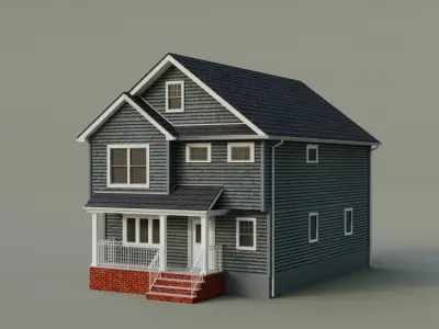 Low Poly house 21 Low-poly 3D model