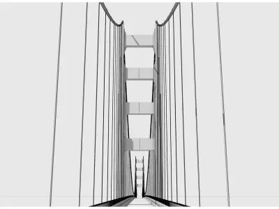 Golden Gate Bridge 3D model