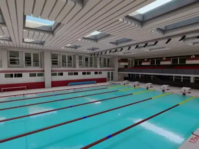 Swimming pool-stadium pool 3D model buy