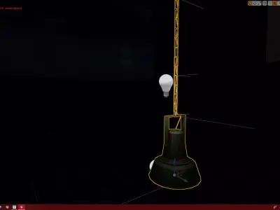 Celling Old Dirty Light Low-poly 3D model