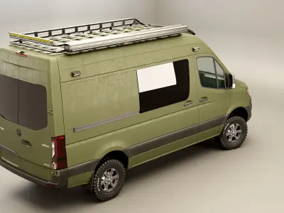  Mercedes Sprinter 4x4 Overlan Camper Military Green 