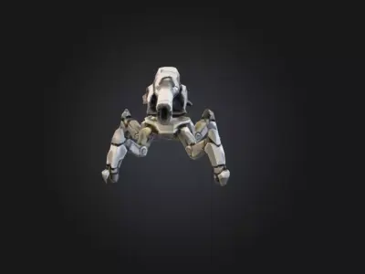 Sentinel Turret Low-poly 3D model