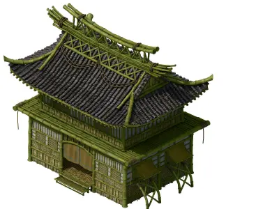 Game Building - Wo Hill Road Building 02 3D model
