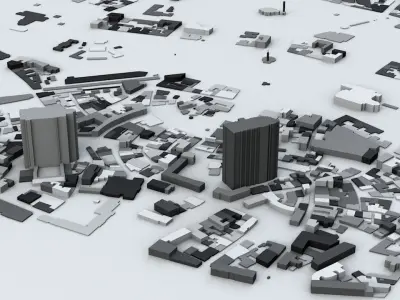 Riga Streets and Buildings 3D model