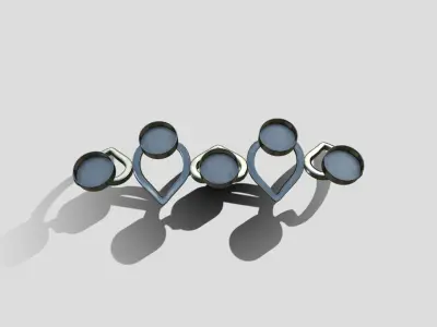 Chrome tealight holder Low-poly 3D model