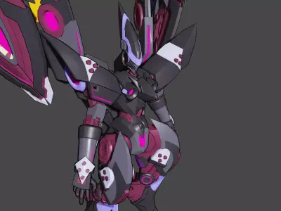 Japanese Mecha Design 3D model