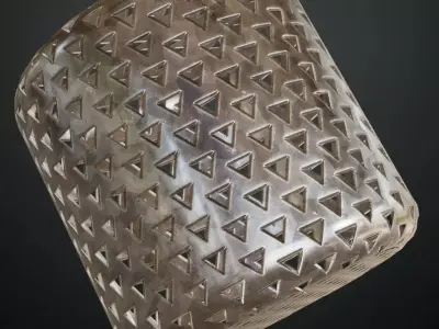 Shiny Metal Pattern PBR Seamless Texture