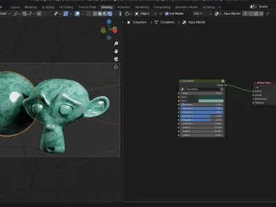 Procedural Aqua Marble Texture PBR Texture
