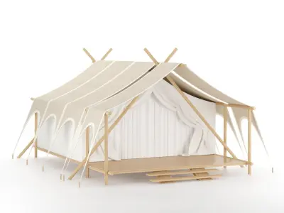 large camping tent 03 04 3D model
