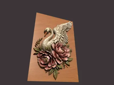  floral relief sculptu 3 3D model