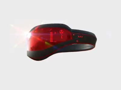 SciFi Glasses B05 Red Black - Character Design Fashion Low-poly 3D model