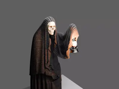 Reaper Character Rigged Animated Game Ready Low-poly 3D model