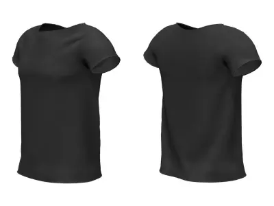 Short Sleeves Tshirt Low-poly 3D model