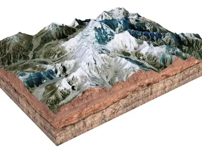 Nanga Parbat Pakistan 3D model