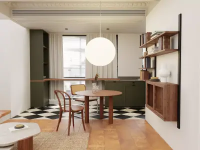 Interior Dinner Design Scene 3D model