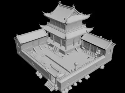 courtyard 3D model