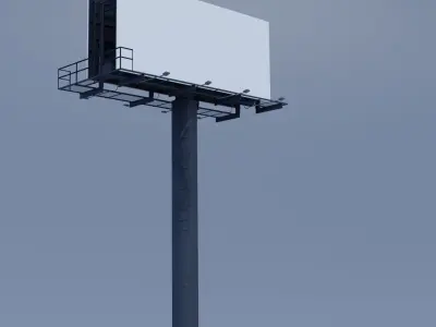 Two-Sided Billboard Low-poly 3D model