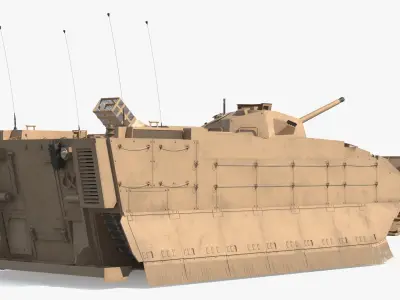  USMC Amphibious Combat Vehicle in Swim Position 