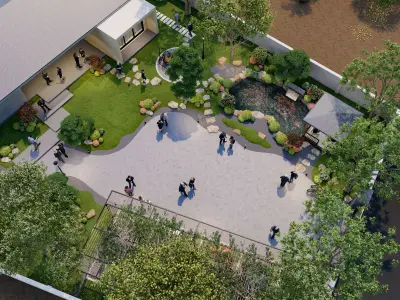 Modern Japanese Garden 3D model