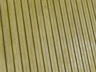 Worn Yellow Corrugated Steel Sheet PBR Seamless Texture