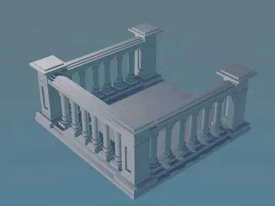 Concrete Balustrade 3D print model shop