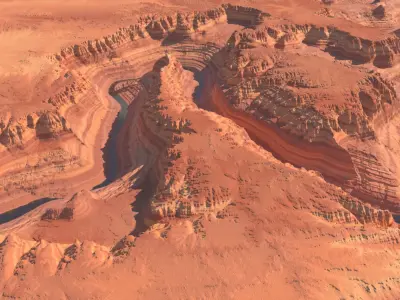 Canyon Landscape 003 3D model