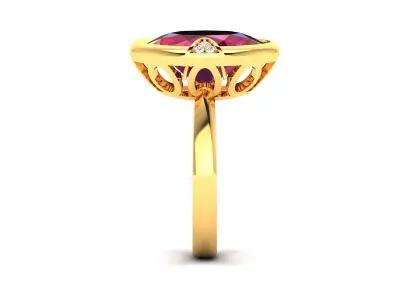 Women Ring  Render 3dm STL OBJ FBX Details 3D print model 198