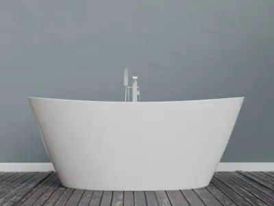 Bathtub and Faucet Free 3D model