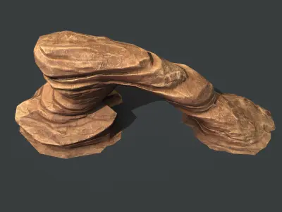 Red Rock Sandstone Pbr 4 Low-poly 3D model