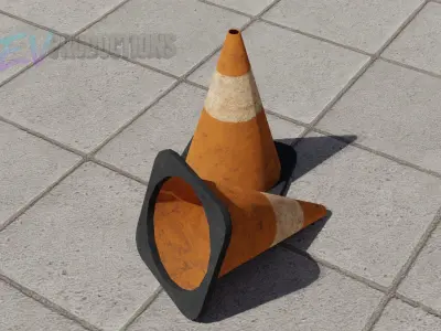 Low Poly Cone 3d Model Low-poly 3D model