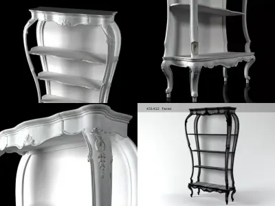 8598 four different bookshelves 3D model