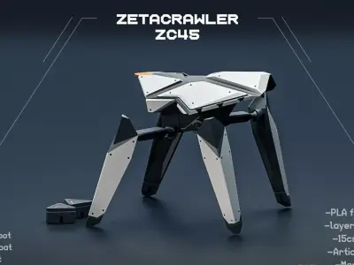 Zettacrawler robot scifi 3D print model