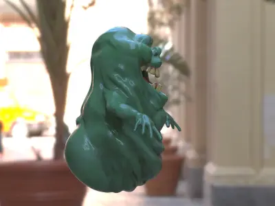 SLIMER 3D MODEL creature flying in air 3D model