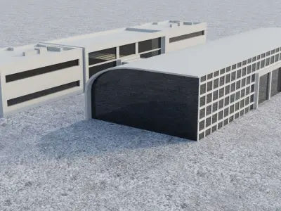 airport model low poly Low-poly 3D model