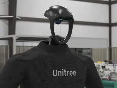  Unitree Robot Humanoid with Dexterous Hands Rigged for Cinema 4D 