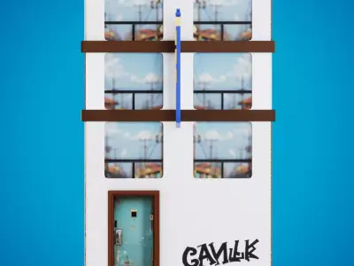 Hotel Cartoon Simple  3D model