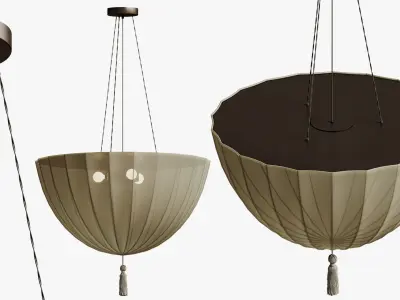 Josef Hoffmann and the Wiener Werkstaette Fabric Pendant 3D model