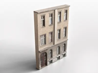 Old Building Realistic City Asset Low-poly 3D model