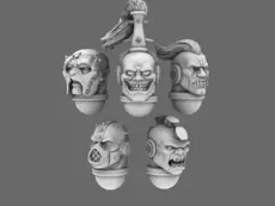 Galactic Boy Band Exposed Masochists Heads 3D print model