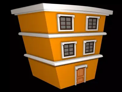 Toon House 3d model 3D model